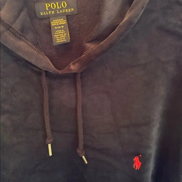 NWT Polo by Ralph Lauren Navy Hoodie with Red Emblem - Picture 2 of 4